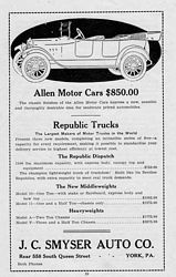 Allen Motor Car Company Classic Ads