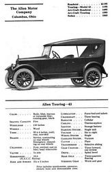 Allen Motor Car Company Classic Ads