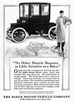 Baker Electric Motor Vehicle Company Car Classis Ads