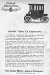 Baker Electric Motor Vehicle Company Car Classis Ads