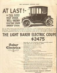 1915 Baker Electric Cars