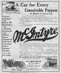 Mcintyre Motor Company Classic Car Ads