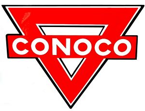 Conoco Ethyl  Gasoline Vinyl Decal Gas Pump Signs