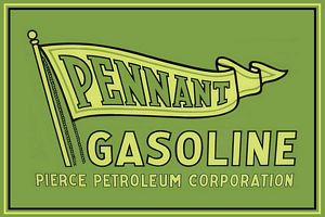 Pierce Gasoline Vinyl Decal Gas Pump Signs