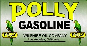 Polly Gas Gasoline Vinyl Decal Gas Pump Signs