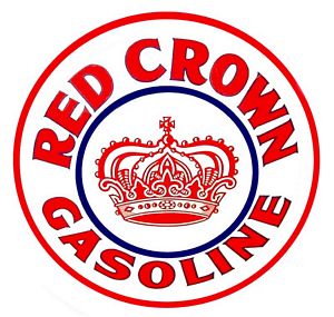 Red Crown Gas Gasoline Vinyl Decal Gas Pump Signs
