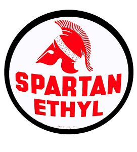 Spartan Gas Gasoline Vinyl Decal Gas Pump Signs