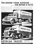 1937 Autocar Truck Classic Ad