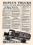 1919 Duplex Trucks Classic Ads